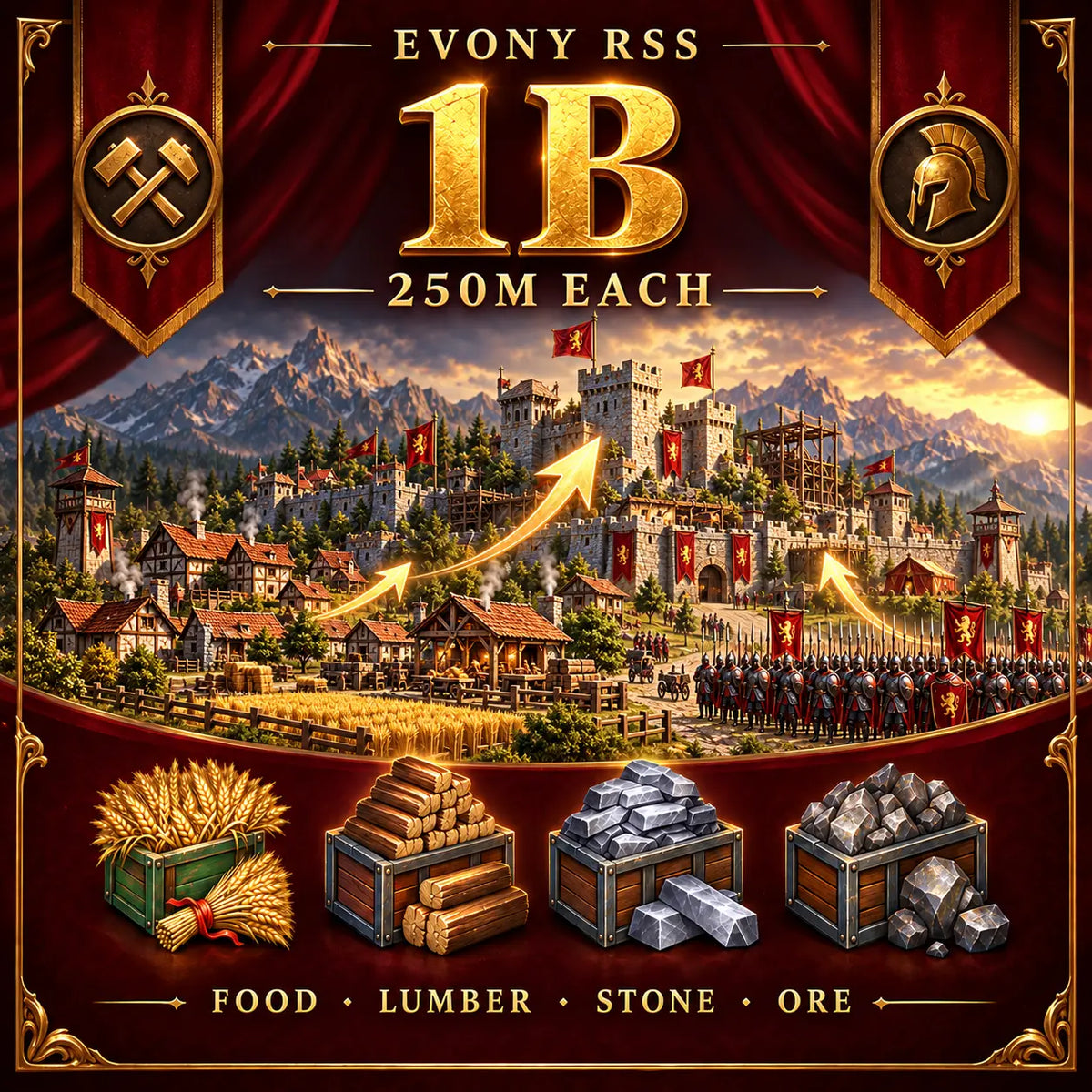 1B Evony RSS Package
