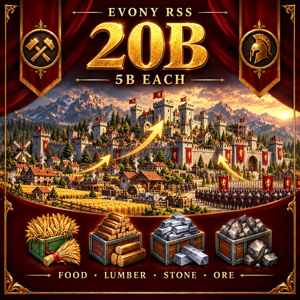 20B Evony RSS Package